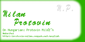 milan protovin business card